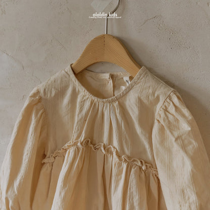 【韓国直送便】ko145 Wave frill blouse / 2color / XS(75)-XL(115) / aladin kids 2024fw