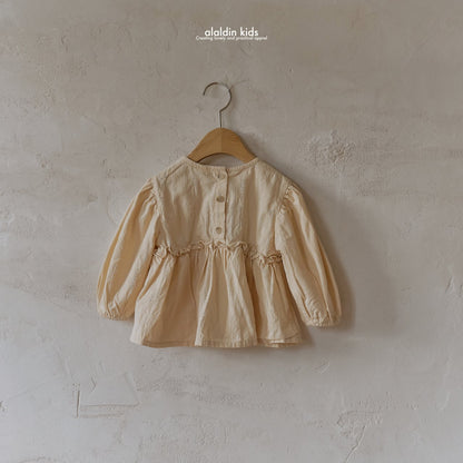 【韓国直送便】ko145 Wave frill blouse / 2color / XS(75)-XL(115) / aladin kids 2024fw