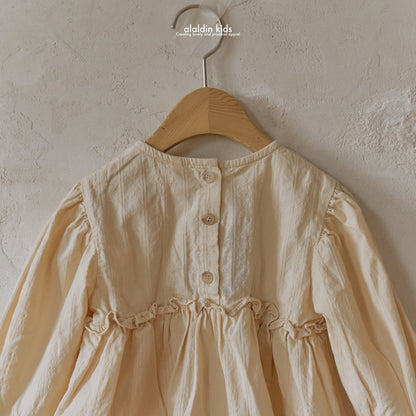 【韓国直送便】ko145 Wave frill blouse / 2color / XS(75)-XL(115) / aladin kids 2024fw