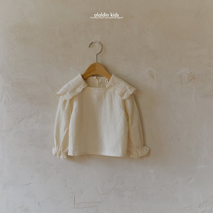 【韓国直送便】ko146 Square collar blouse / 2color / XS(75)-XL(115) / aladin kids 2024fw