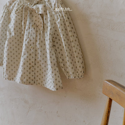 【韓国直送便】ko147 Neck ribbon blouse / 2color / XS(75)-XL(115) / aladin kids 2024fw