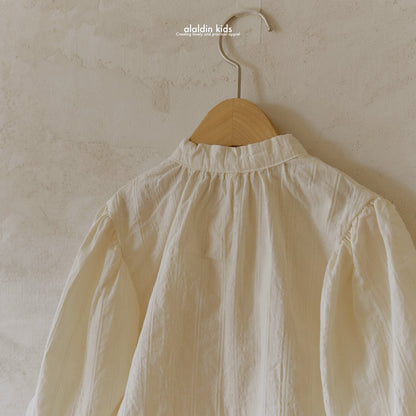 【韓国直送便】ko147 Neck ribbon blouse / 2color / XS(75)-XL(115) / aladin kids 2024fw