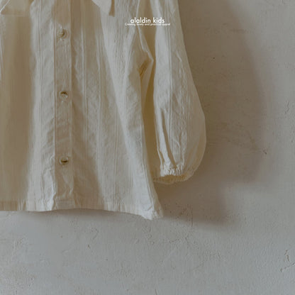 【韓国直送便】ko147 Neck ribbon blouse / 2color / XS(75)-XL(115) / aladin kids 2024fw