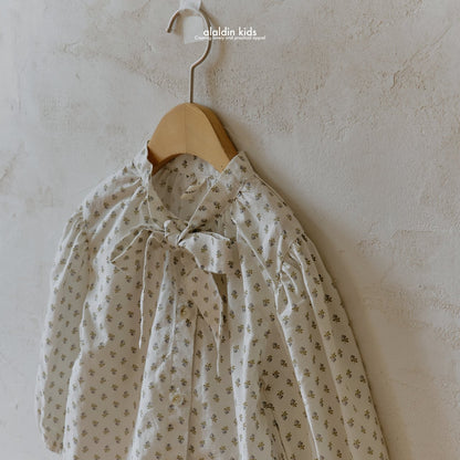 【韓国直送便】ko147 Neck ribbon blouse / 2color / XS(75)-XL(115) / aladin kids 2024fw