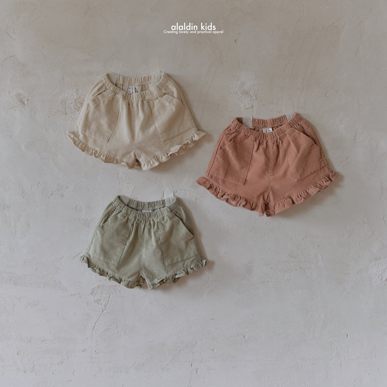 【韓国直送便】ko150 Autumn frill shorts / 2color / XS(75)-XL(115) / aladin kids 2024fw