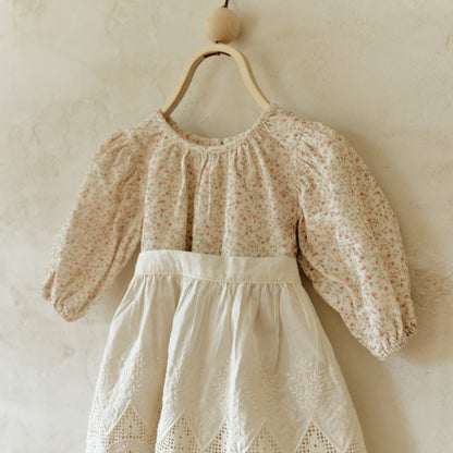 【韓国直送便】ko155 Flower shirring dress / 1color / XS(75)-XL(115) / aladin kids 2024fw