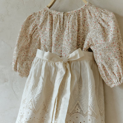 【韓国直送便】ko155 Flower shirring dress / 1color / XS(75)-XL(115) / aladin kids 2024fw