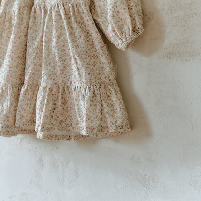 【韓国直送便】ko155 Flower shirring dress / 1color / XS(75)-XL(115) / aladin kids 2024fw