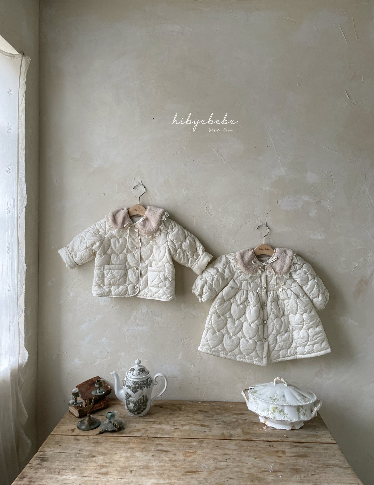 【韓国直送便】PureHeartquilting one-piece / 80-100 / hibyebebe 2024fw / ko199