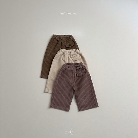 【韓国直送便】Roy button pants / 3color / 80-110 / atomeme 2024fw / ko219