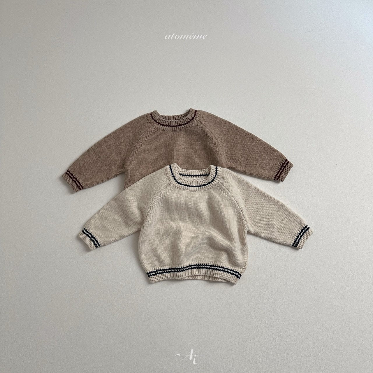 【韓国直送便】Oatmeal knit / 2color / 80-110 / atomeme 2024fw / ko227