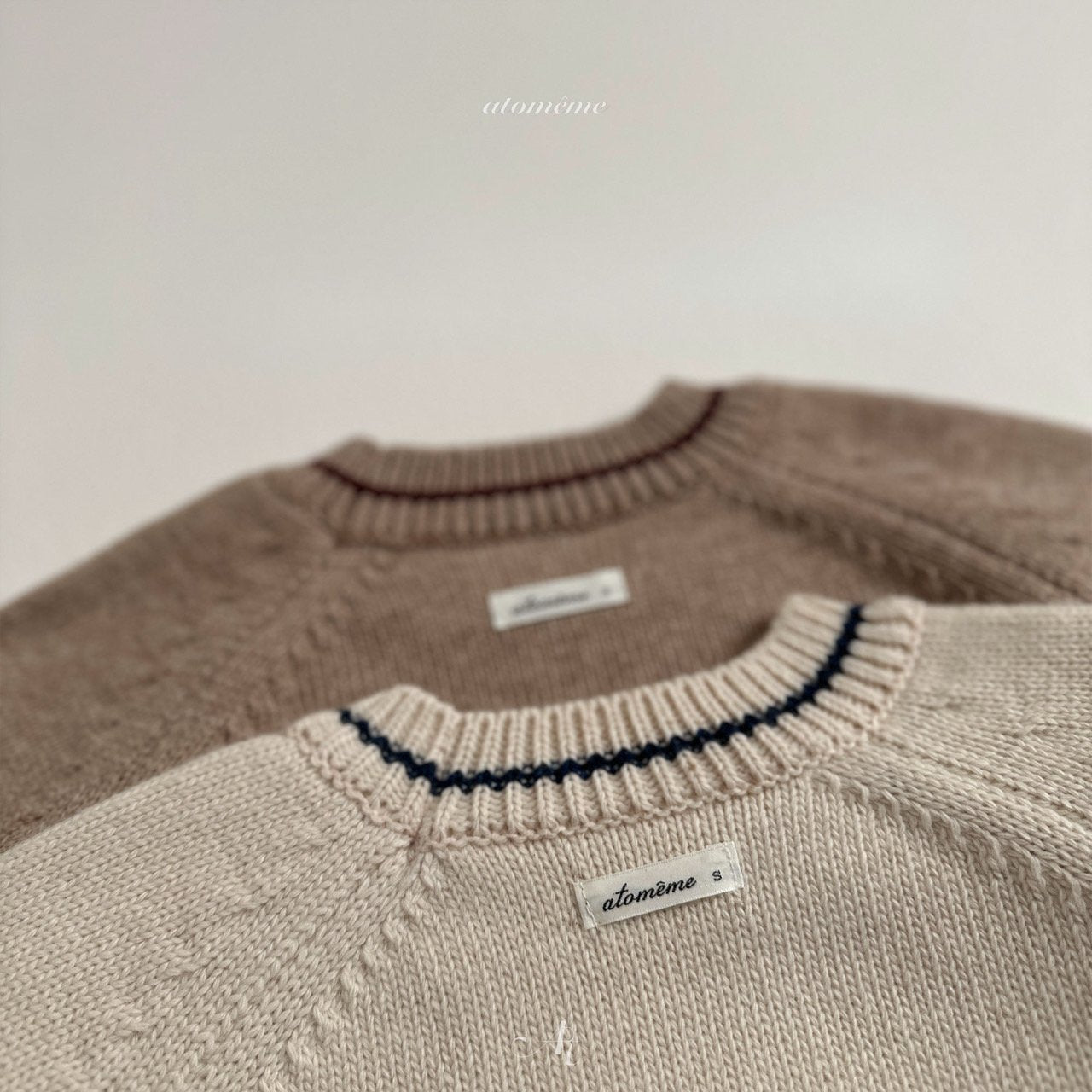 【韓国直送便】Oatmeal knit / 2color / 80-110 / atomeme 2024fw / ko227