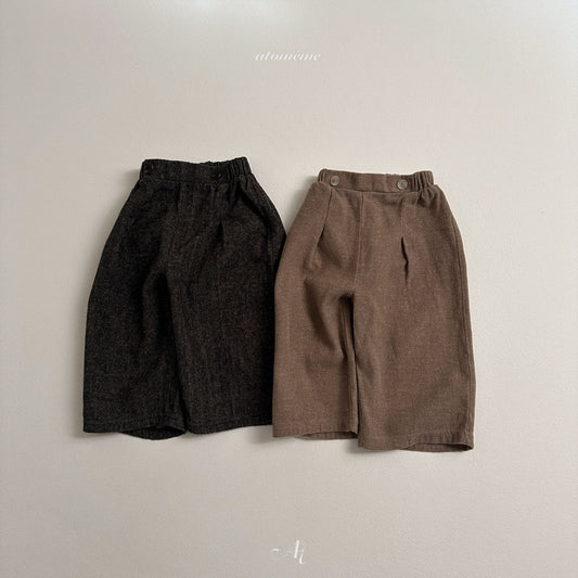 【韓国直送便】Troy button pants / 2color / 80-110 / atomeme 2024fw /ko237