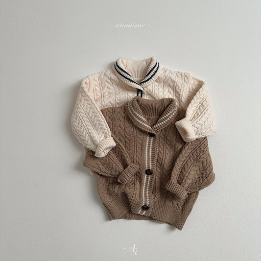 【韓国直送便】Cable knit cardigan/ 2color / 80-110 / atomeme 2024fw /ko238