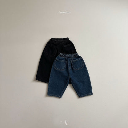 【韓国直送便】Pocket Denim Pants / 2color / 80-110 / atomeme 2024fw / ko243