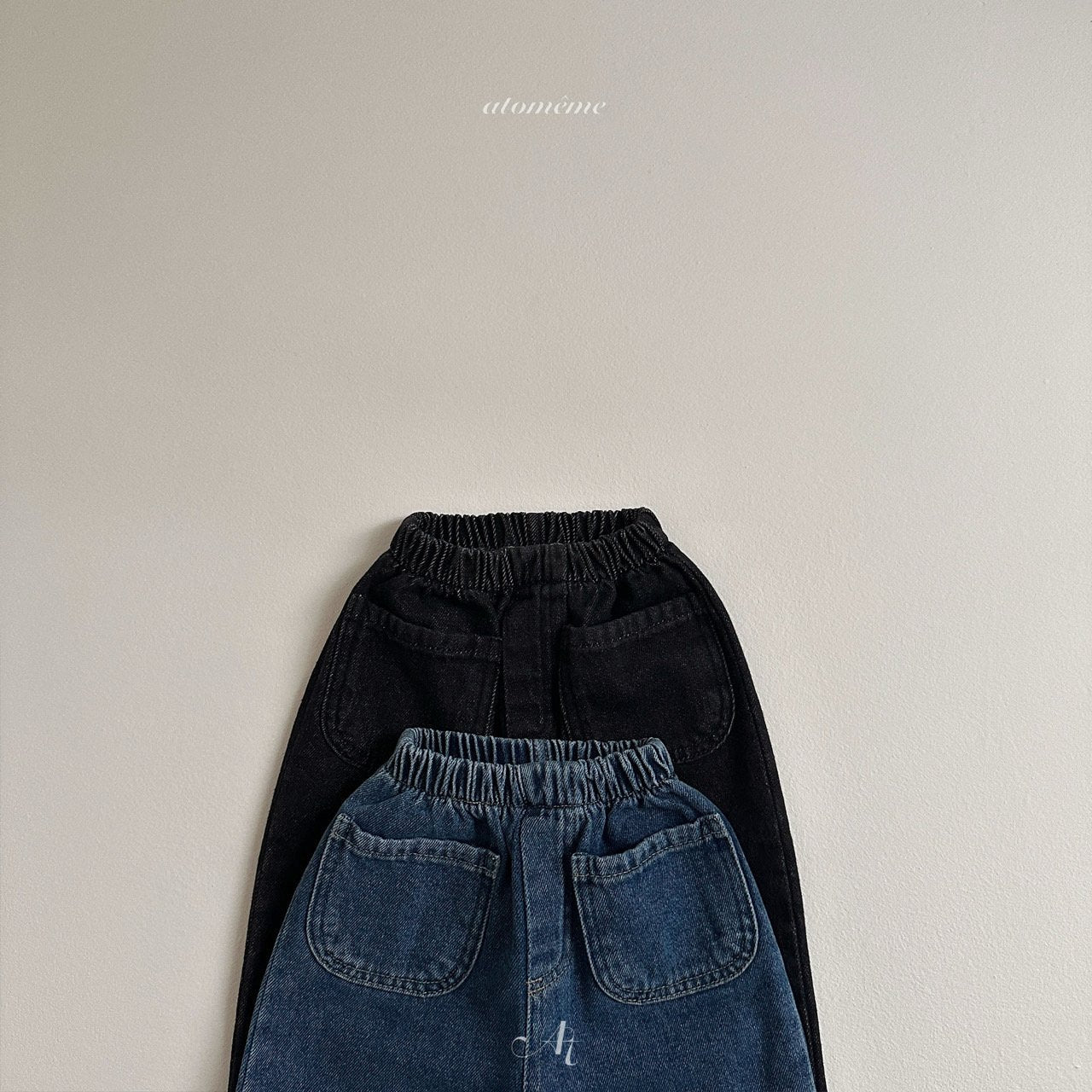 【韓国直送便】Pocket Denim Pants / 2color / 80-110 / atomeme 2024fw / ko243