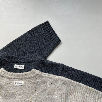 【韓国直送便】Seed round knit  / 90-120cm相当 /  oatmeal 2024fw / ko253