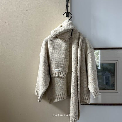 【韓国直送便】Seed round knit  / 90-120cm相当 /  oatmeal 2024fw / ko253