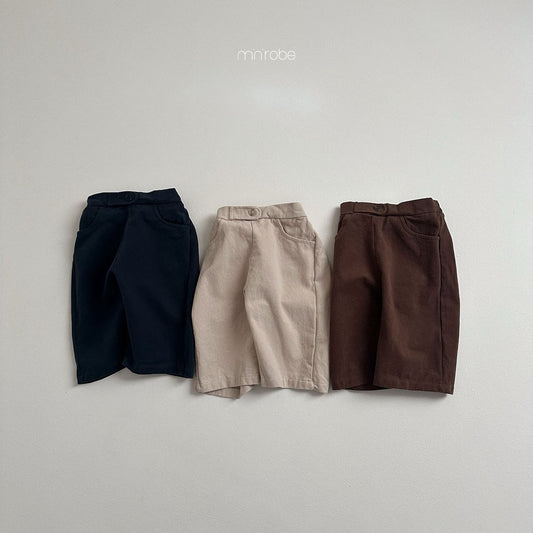 【韓国直送便】Pitch button pants / 3color / 80-110 / minirobe 2024fw / ko265