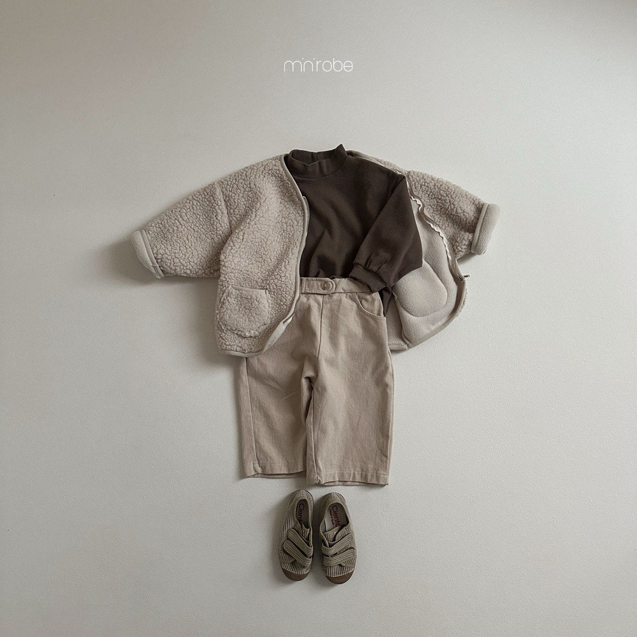 【韓国直送便】Pitch button pants / 3color / 80-110 / minirobe 2024fw / ko265