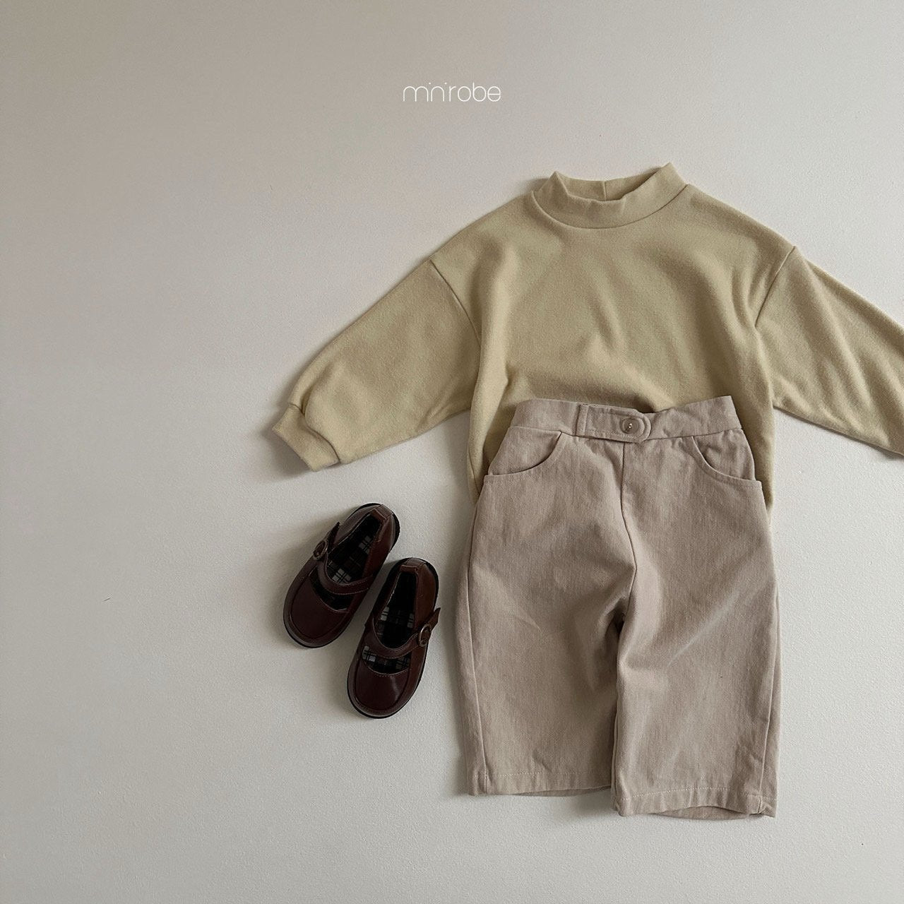 【韓国直送便】Pitch button pants / 3color / 80-110 / minirobe 2024fw / ko265