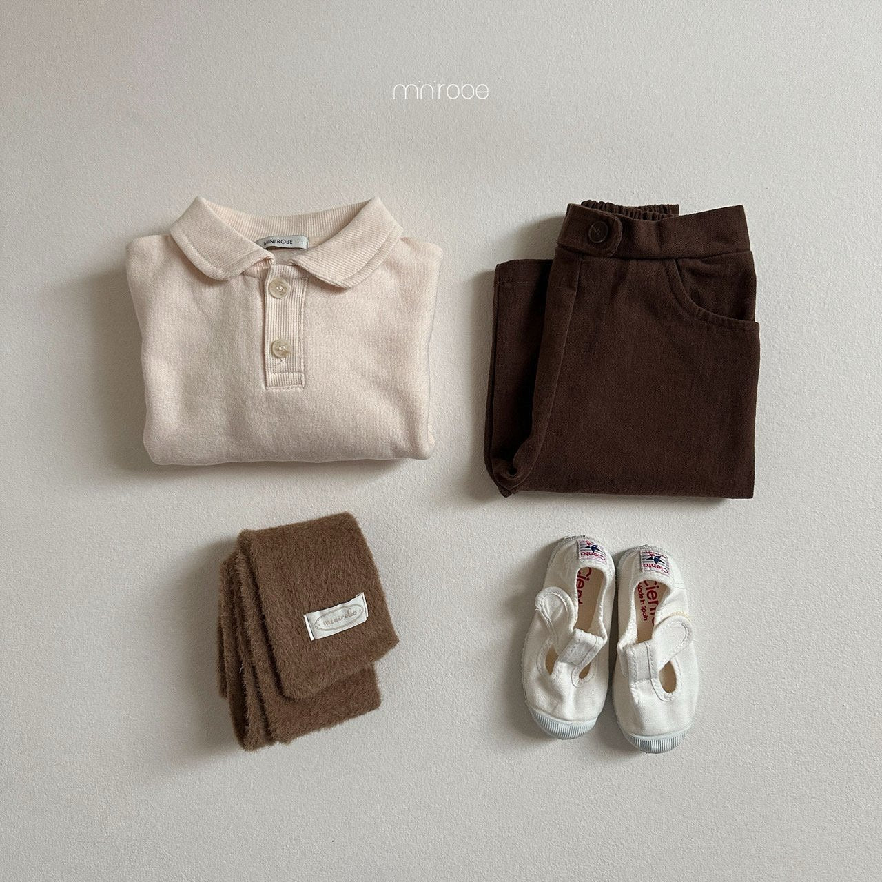 【韓国直送便】Pitch button pants / 3color / 80-110 / minirobe 2024fw / ko265