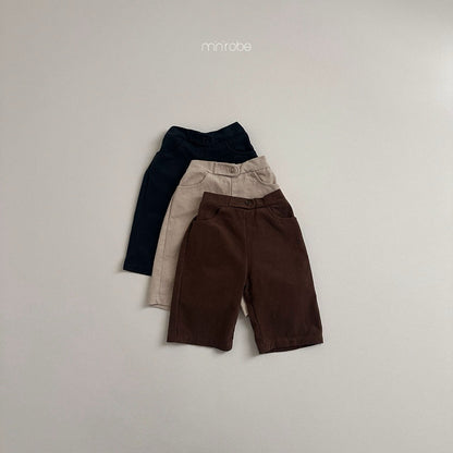 【韓国直送便】Pitch button pants / 3color / 80-110 / minirobe 2024fw / ko265