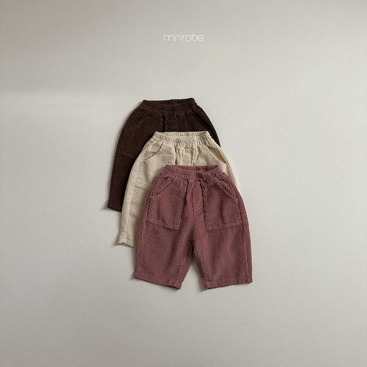 【韓国直送便】Woody corduroy pants   / 4color / 80-110 / minirobe 2024fw / ko267