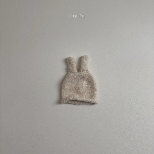 【即納】Rabbit beanie  / cream / minirobe 2024fw / ko268 【国内直送ｂ】