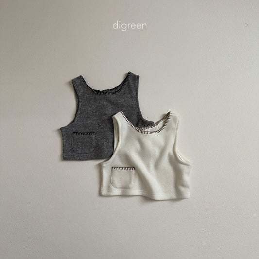 【韓国直送便】Inside out Vest cardigan   / 90-130cm相当 /  digreen 2024fw / ko273