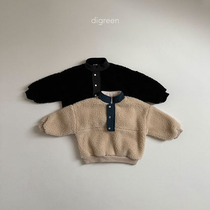 【韓国直送便】fleece half-zip up sweatshirt   / 90-130cm相当 /  digreen 2024fw / ko279