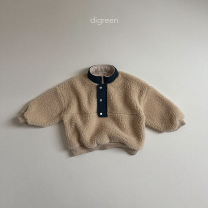 【韓国直送便】fleece half-zip up sweatshirt   / 90-130cm相当 /  digreen 2024fw / ko279