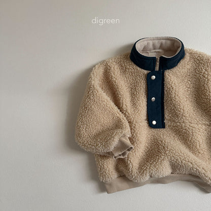 【韓国直送便】fleece half-zip up sweatshirt   / 90-130cm相当 /  digreen 2024fw / ko279