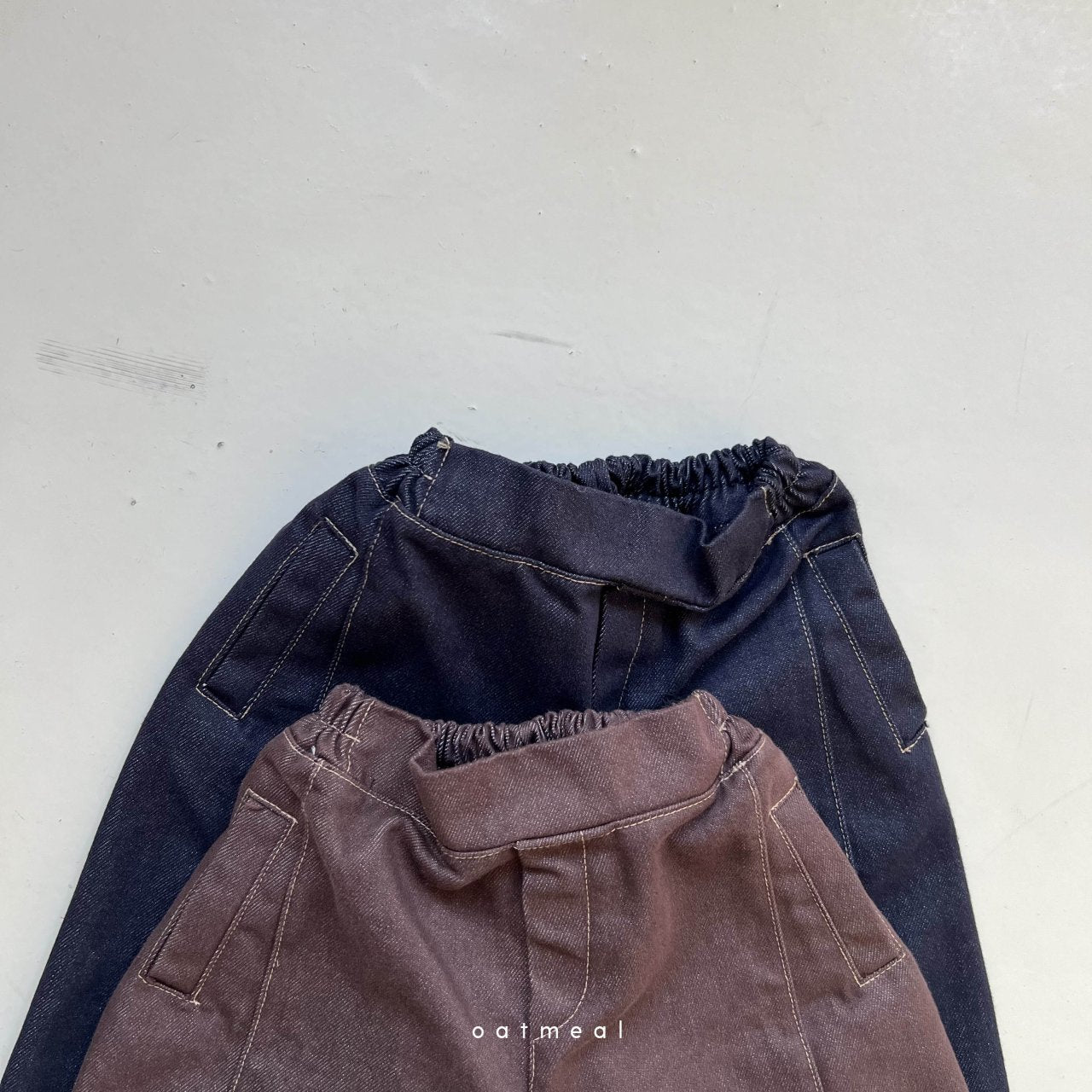 【韓国直送便】 Walker Denim pants  / 80-120cm相当 /  oatmeal 2024fw / ko294