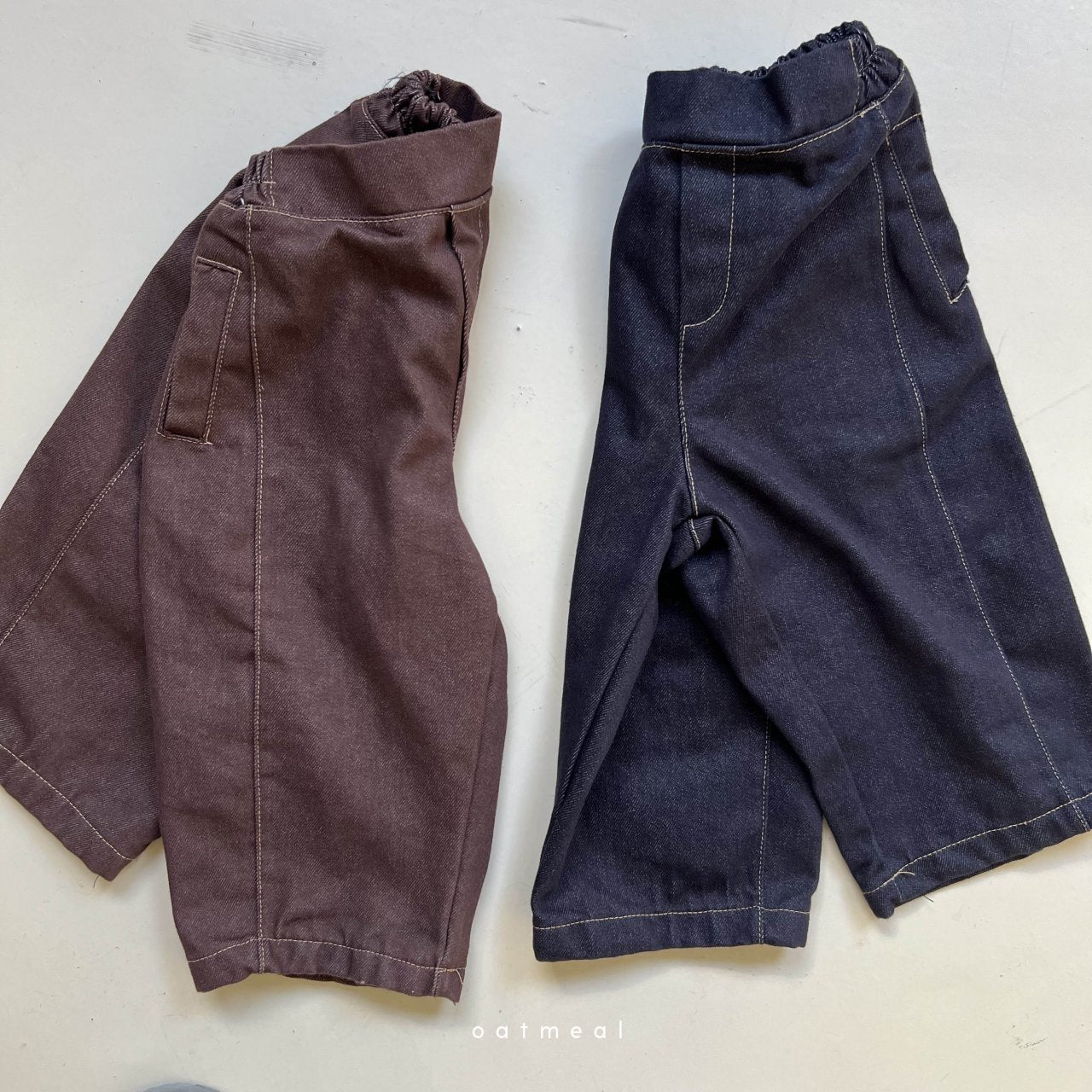 【韓国直送便】 Walker Denim pants  / 80-120cm相当 /  oatmeal 2024fw / ko294