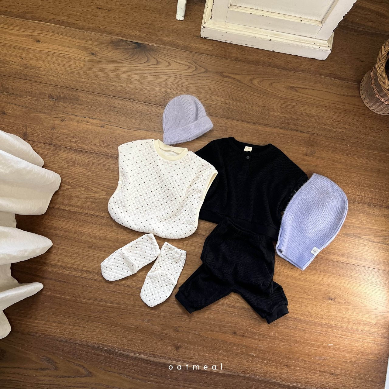 【韓国直送便】Beauty Bebe Vest Set / 80-120cm相当 /  oatmeal 2024fw / ko304