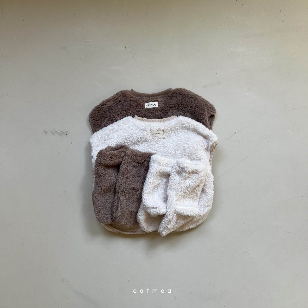 【韓国直送便】Bear Bebe Vest Set / 80-120cm相当 /  oatmeal 2024fw / ko305