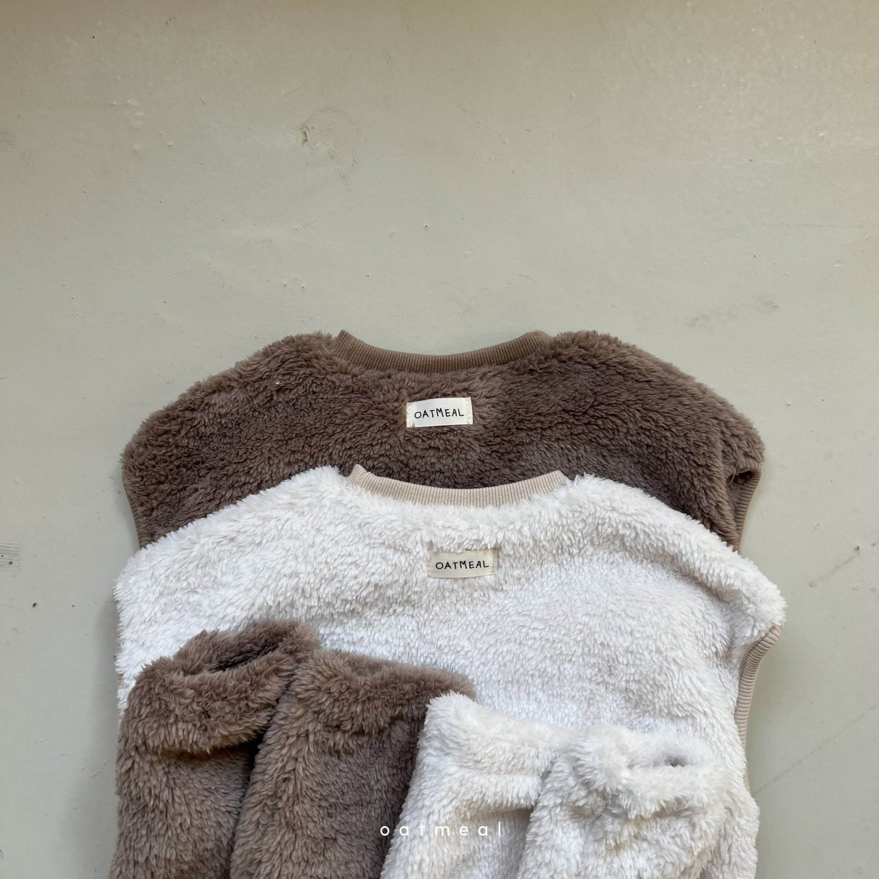 【韓国直送便】Bear Bebe Vest Set / 80-120cm相当 /  oatmeal 2024fw / ko305