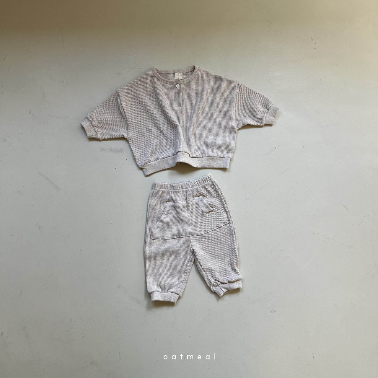 【韓国直送便】Baby | Shopper Bebe Bloomer Set / 70-80cm相当 /  oatmeal 2024fw / ko306