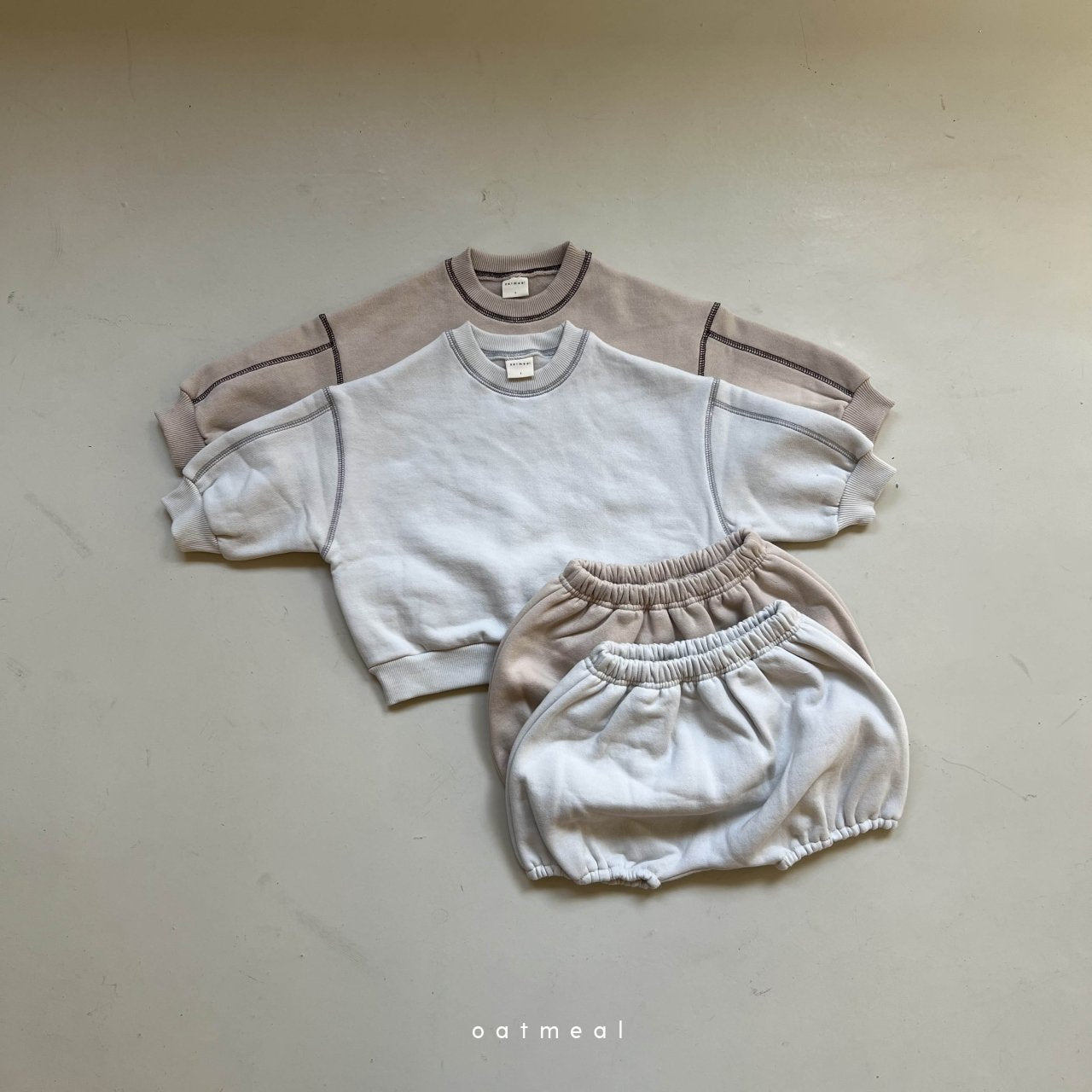 【韓国直送便】Baby | Shine Bebe Suit / 70-80cm相当 /  oatmeal 2024fw / ko307