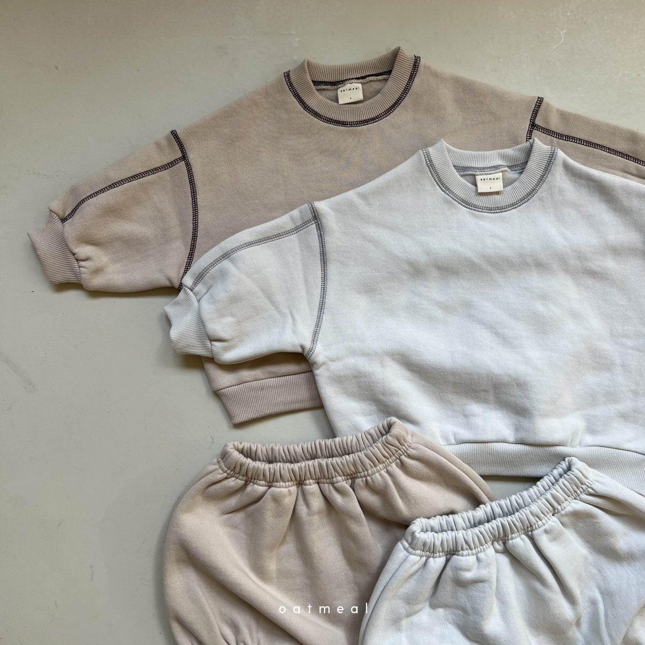 【韓国直送便】Baby | Shine Bebe Suit / 70-80cm相当 /  oatmeal 2024fw / ko307