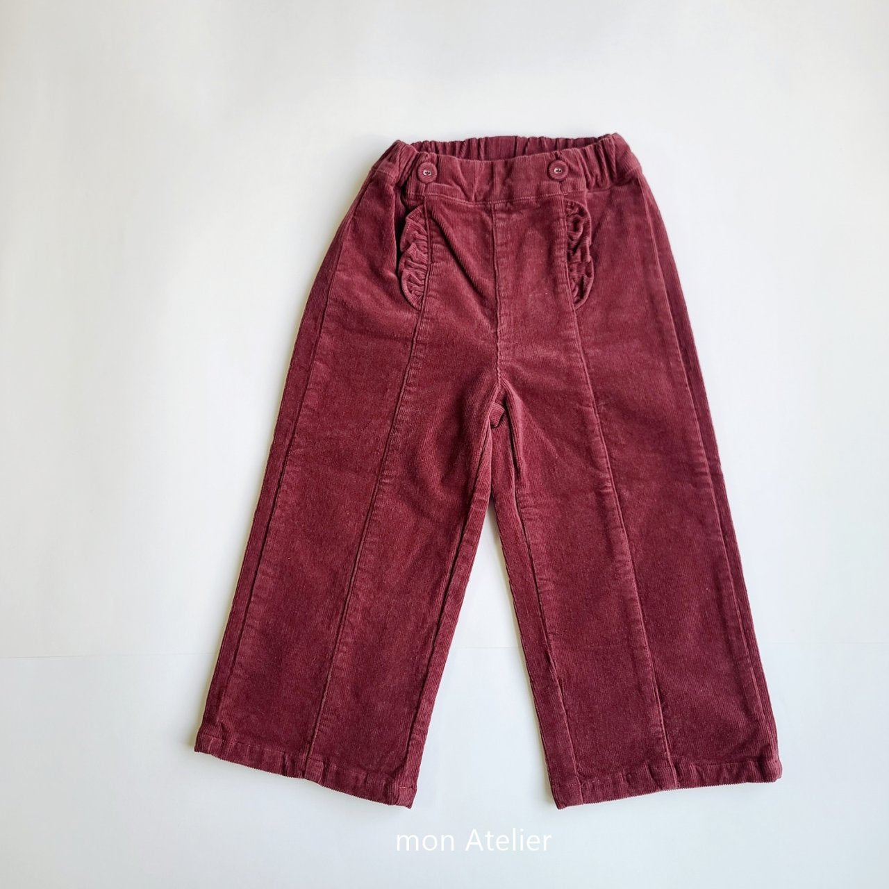 【韓国直送便】frill corduroy pants / 90-130cm相当 /  mon atelier  2024winter / ko313