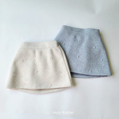 【韓国直送便】peal skirt / 90-130cm相当 /  mon atelier  2024winter / ko317