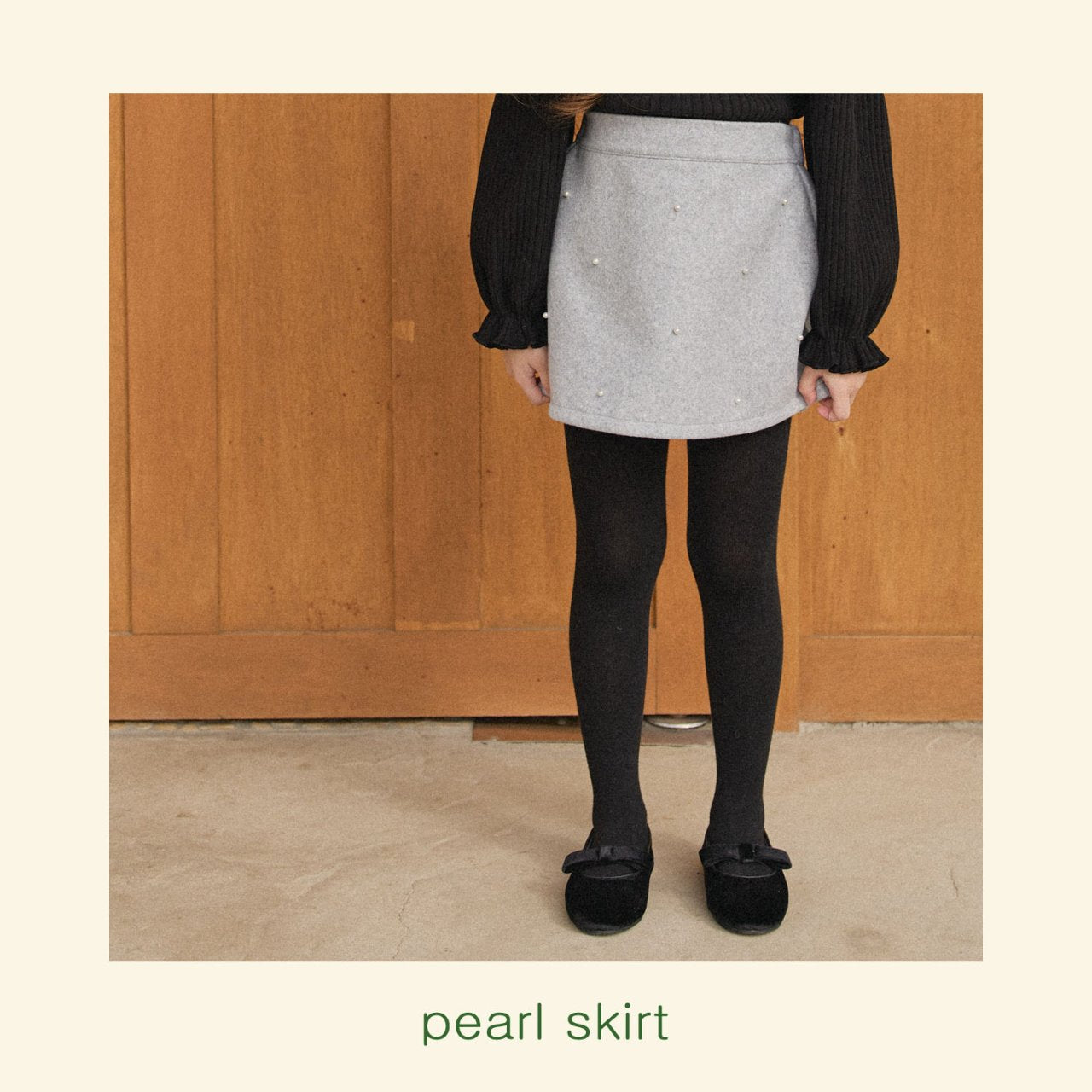 【韓国直送便】peal skirt / 90-130cm相当 /  mon atelier  2024winter / ko317