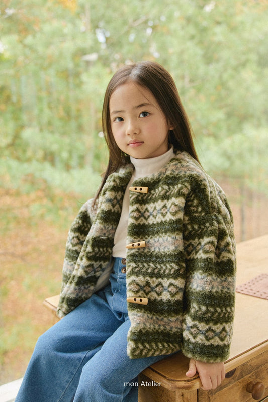 【韓国直送便】nordic cardigan / 90-130cm相当 /  mon atelier  2024winter / ko324