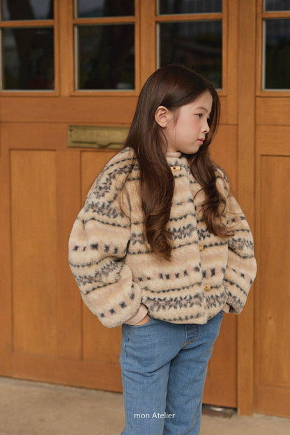 【韓国直送便】nordic cardigan / 90-130cm相当 /  mon atelier  2024winter / ko324