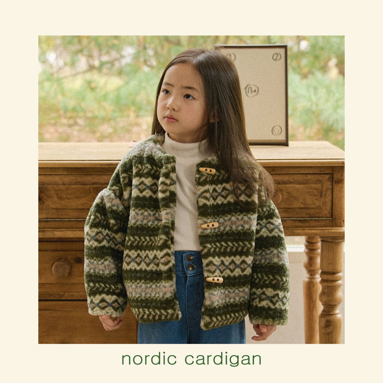 【韓国直送便】nordic cardigan / 90-130cm相当 /  mon atelier  2024winter / ko324