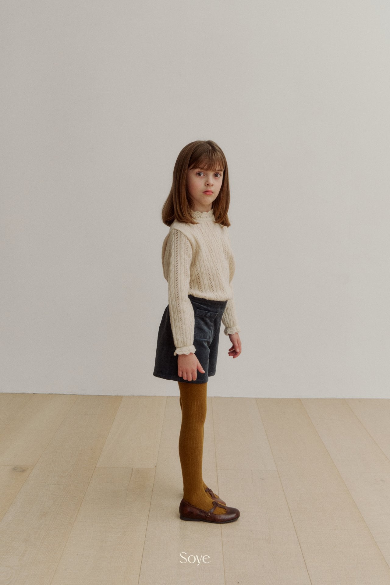 【韓国直送便】frill knit / 2color / 80-120cm相当 / soye kids 2024winter / ko339