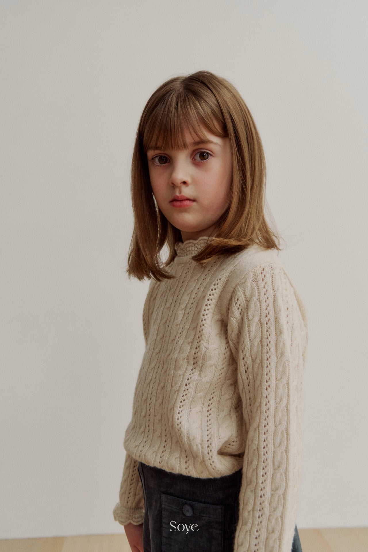 【韓国直送便】frill knit / 2color / 80-120cm相当 / soye kids 2024winter / ko339