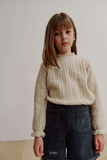 【韓国直送便】frill knit / 2color / 80-120cm相当 / soye kids 2024winter / ko339